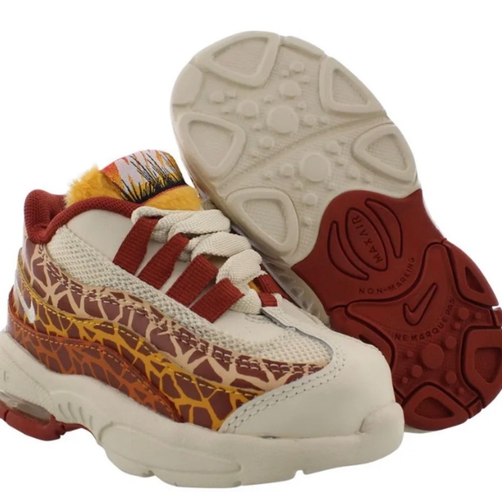 Nike Air Max 95 Giraffe Td shoes Size 6C Light Cream/Pollen Rise/Russet EUC